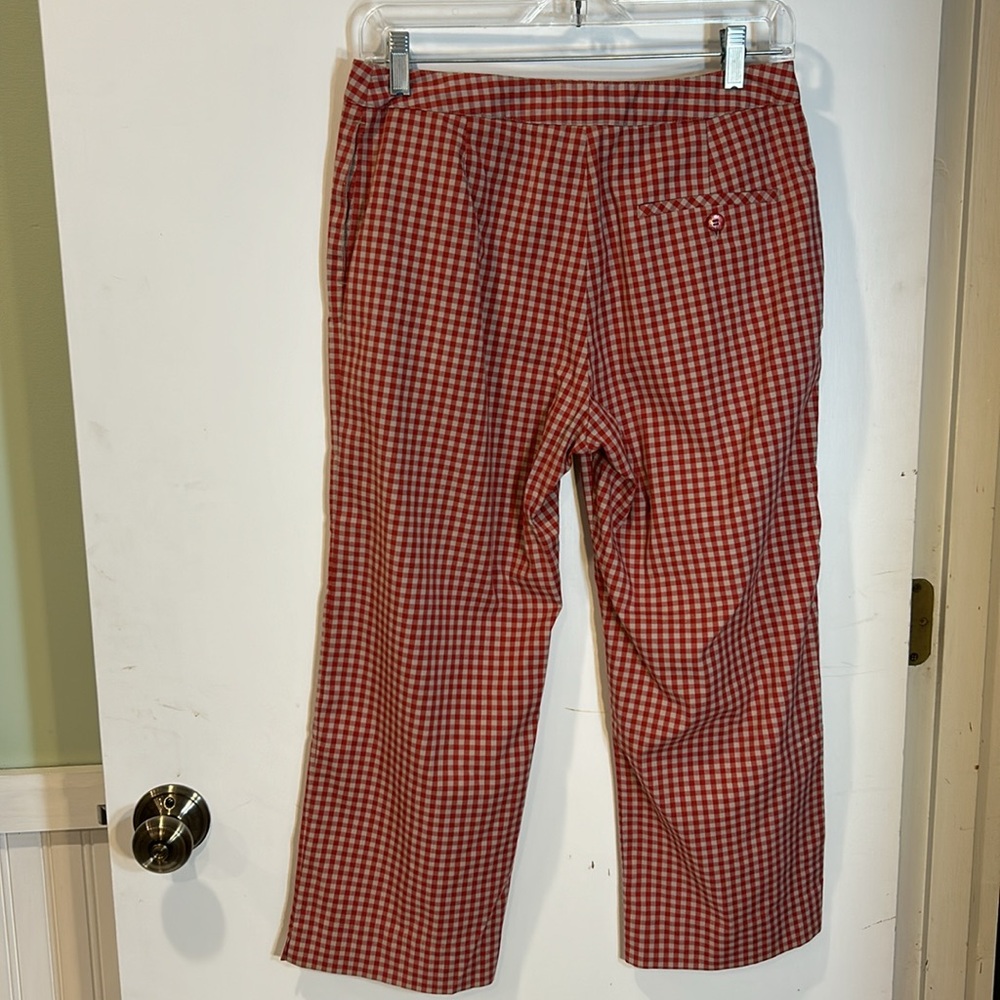 Sport Haley plaid capri pants Red and beige size 4 - Picture 4 of 6